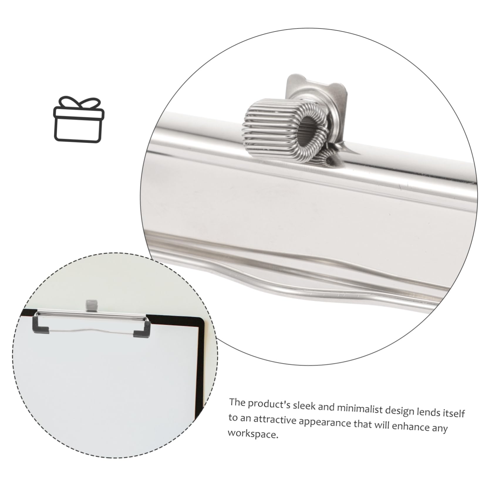 SHINEOFI 5 Set Cartella Cartelline Portadocumenti Faldoni Ufficio Clip Per Lavagna Clip Porta Documenti Morsetto Clip Per Appunti Montabile Clip Per Appunti in Metallo Silver 5 Pezzi * 5