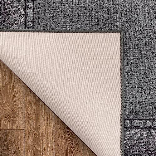 Alfombra ancha de polipropileno 7'10"x10' gris miniatura 6