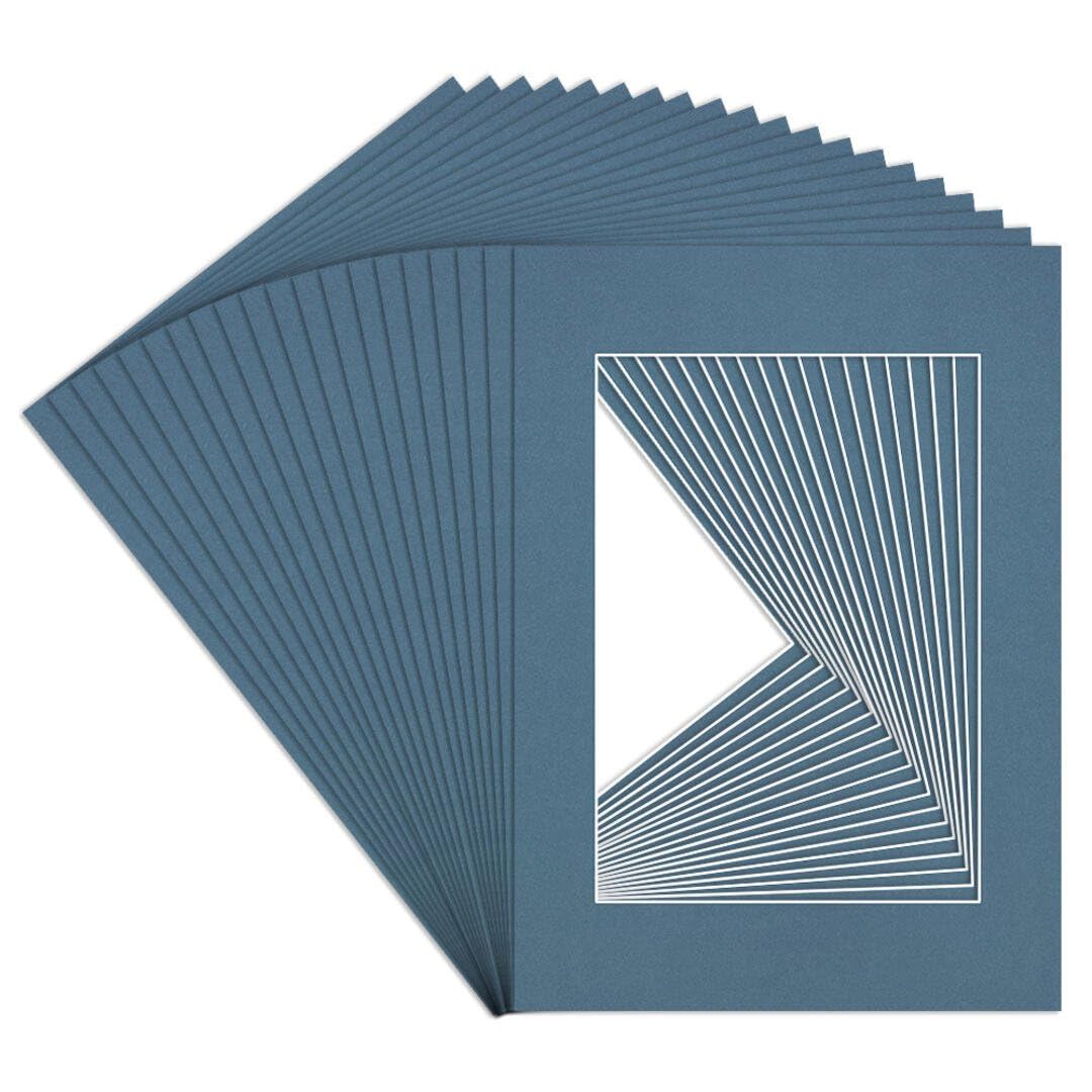 Procut Global 7x5" Pompadour Picture Mounts to Fit 5x3.5" Aperture - Precision Cut Cardboard Photo Mount - Ideal for Frames, Prints, Artwork & Certificates - Sizes & Colours Available - 20 Pack