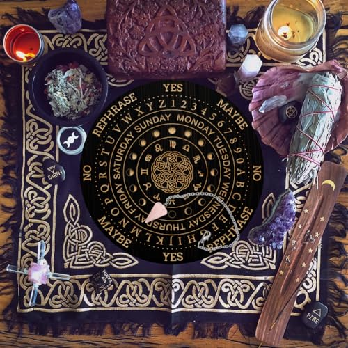 Pendule de sorcière avec cristal de quartz rose, le coffret ésotérique idéal