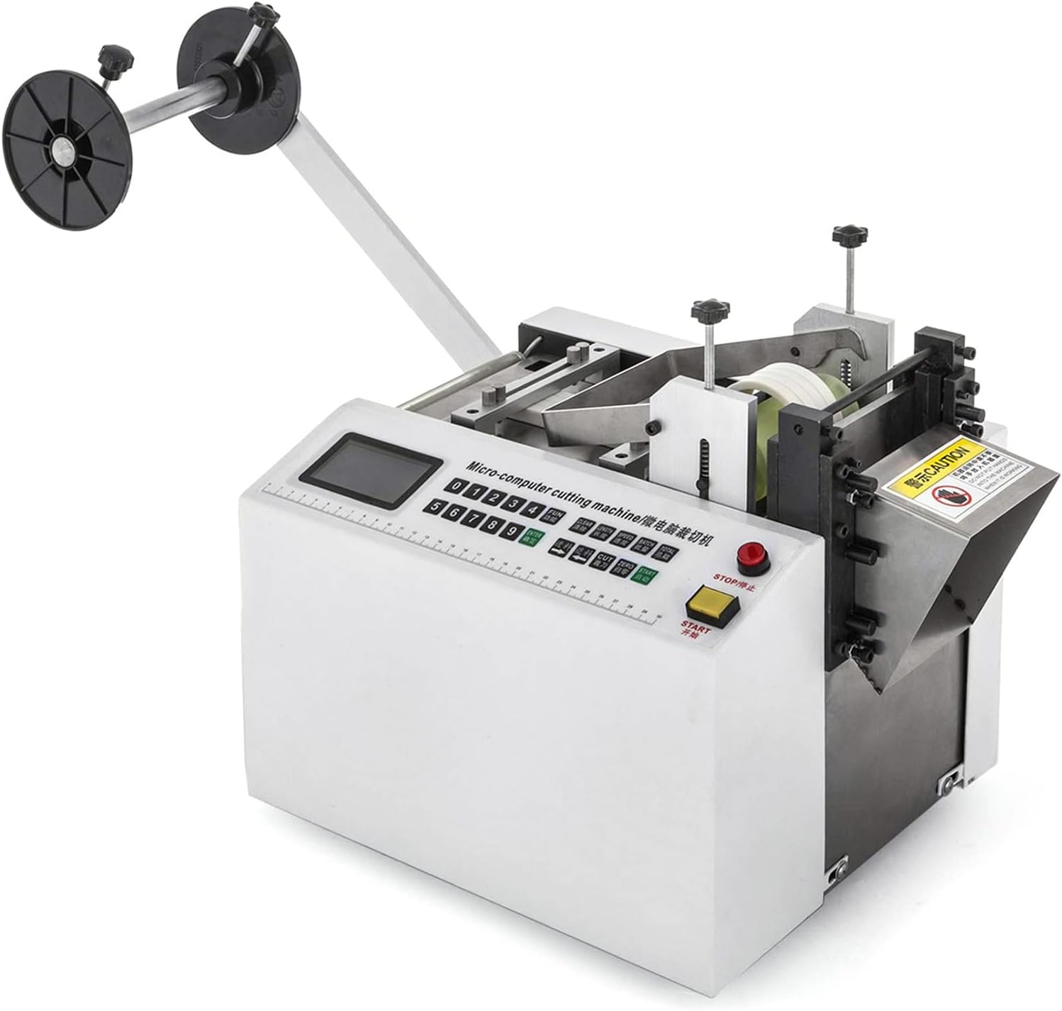 650W Tube Cable Pipe Cutter Precise Efficient Tube Cable Pipe Cutter Cutting Machine,Automatic Heat-Shrink Tube Cutting Machine,for Sleeve, Rubber/Plastic Tube