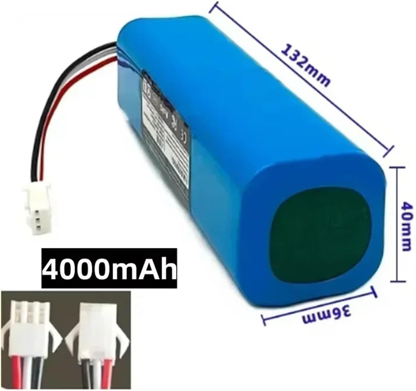 12.8Ah 14.4V Li-ion Battery For Xiaomi Lydsto R1 Viomi S9 Roidmi Eve Plus Robot Vacuum Cleaner Battery Pack Li-ion Battery(4.0AH)