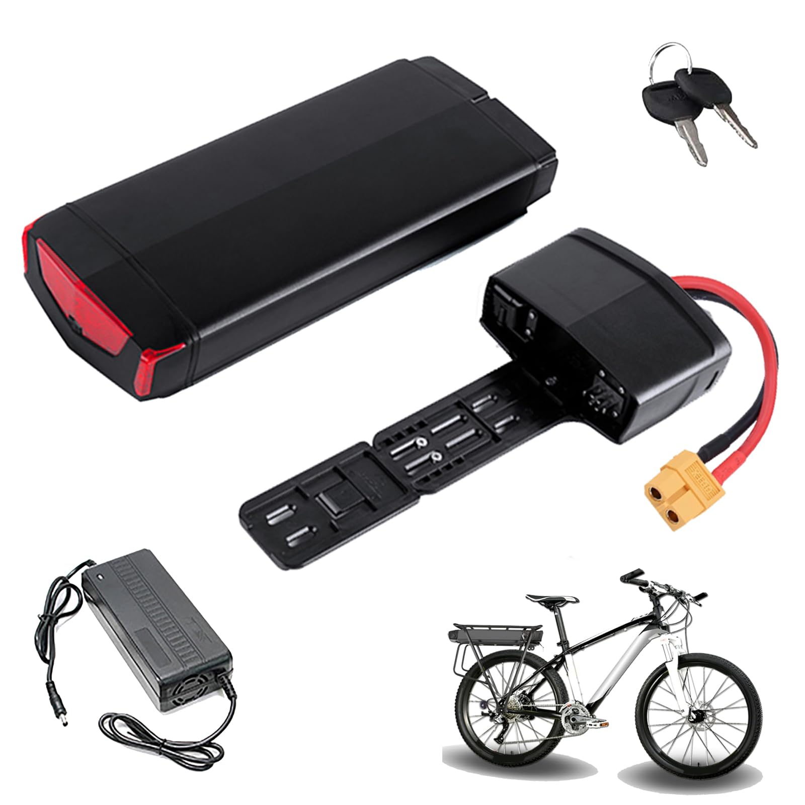 Batterie arrière pour Porte-Bagages, Batterie au Lithium 48 V