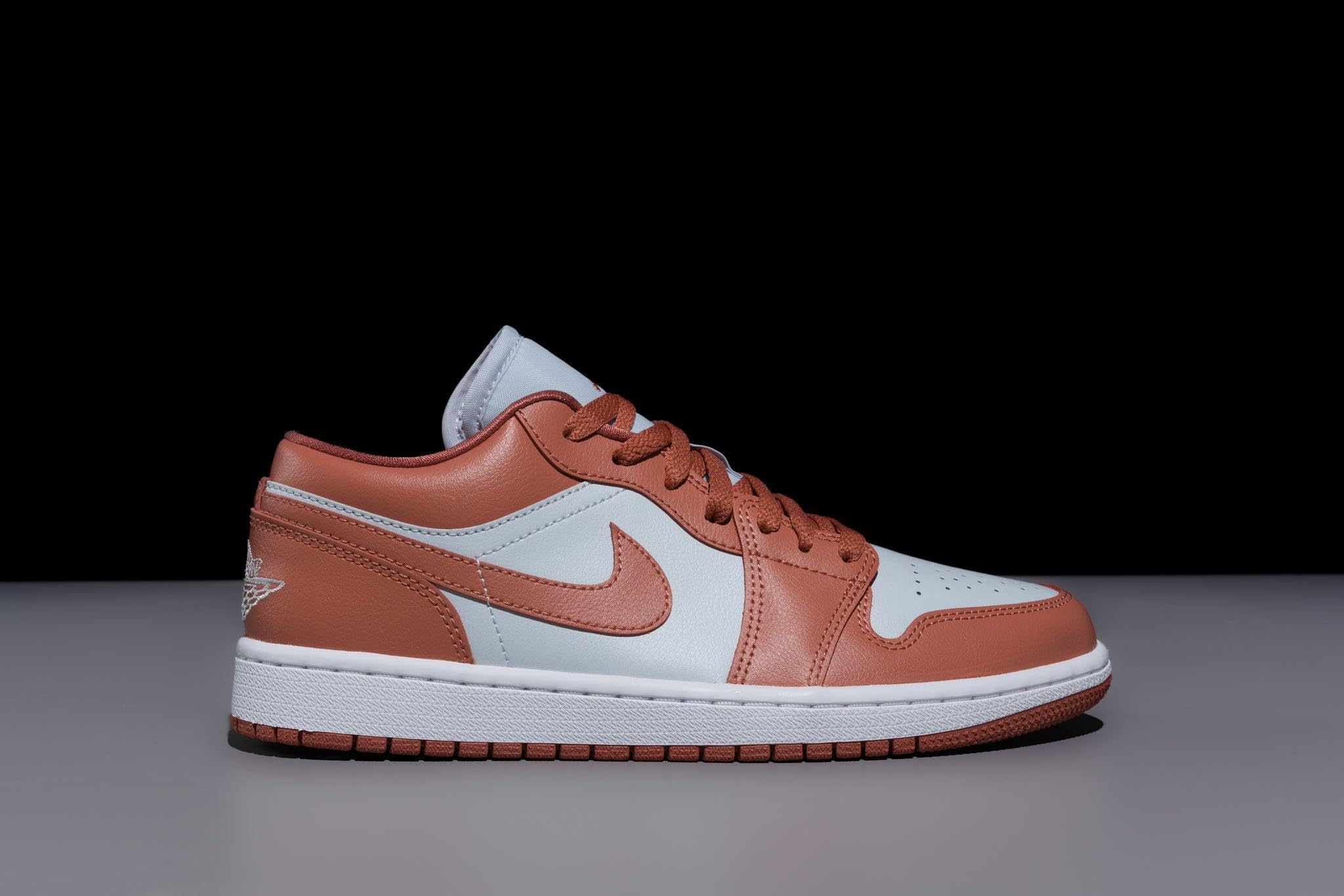 NIKE Jordan 1 Low Women Pure Platinum/Sky J Orange DC0774-080 7.5