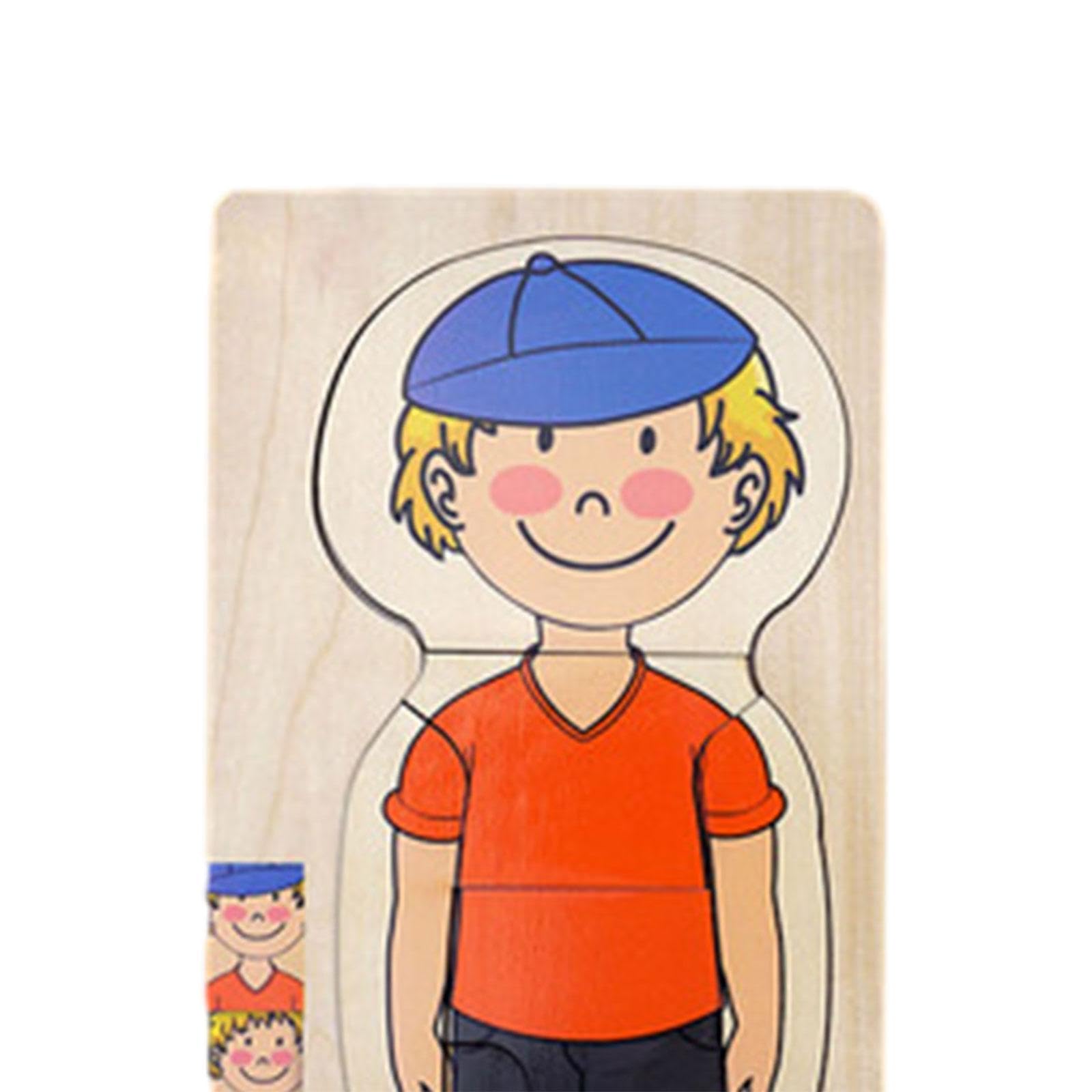 Puzzle in Legno del Corpo Umano, Puzzle, Puzzle di Pezzi del Corpo Umano per Bambini, Ragazzo