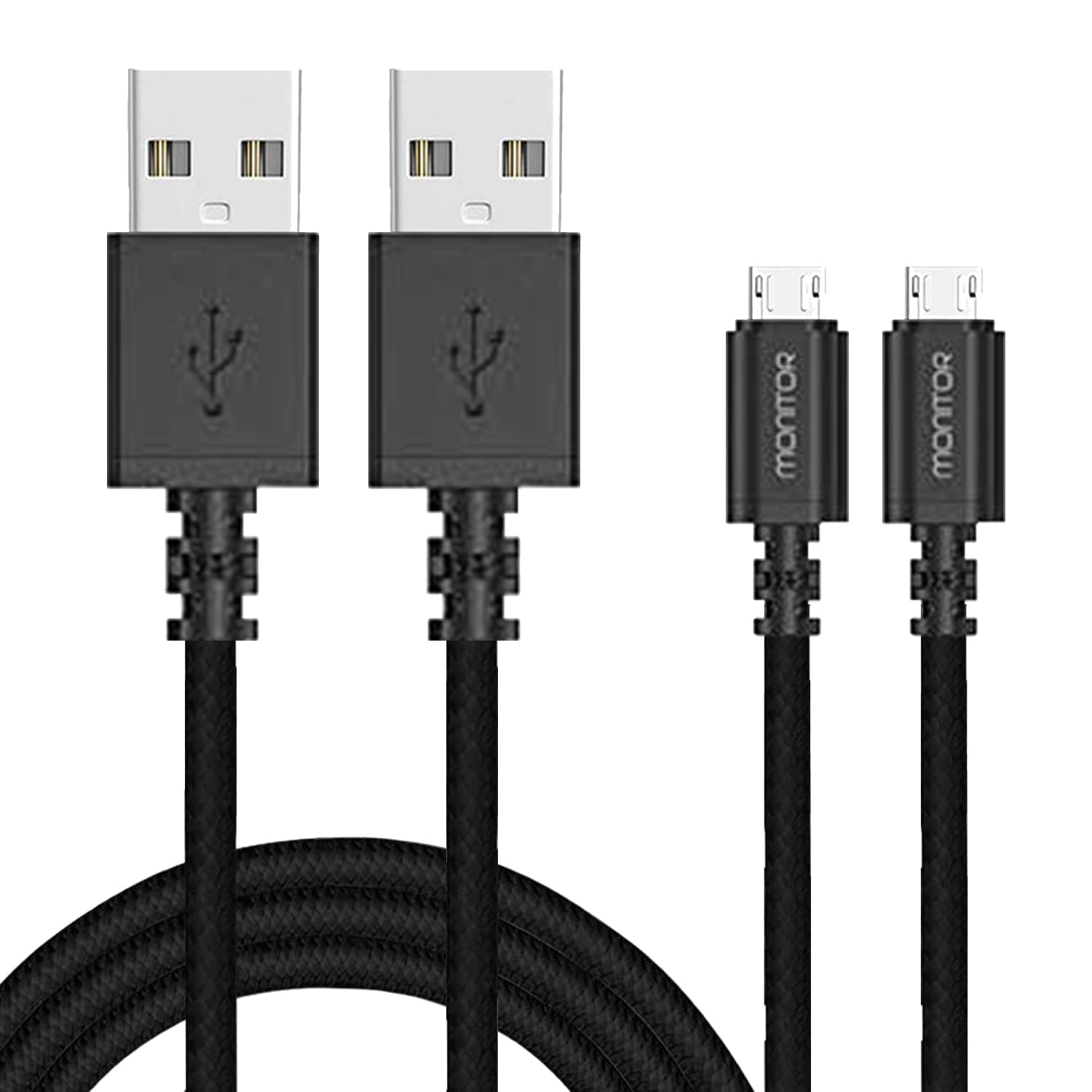 CZARTECH [2-Pack Nylon Braided Fast Charging & Data Sync Micro USB Cable (4 ft / 1.2 M) - (Black) (B085GFGRLQ) Amazon Price History, Amazon Price Tracker