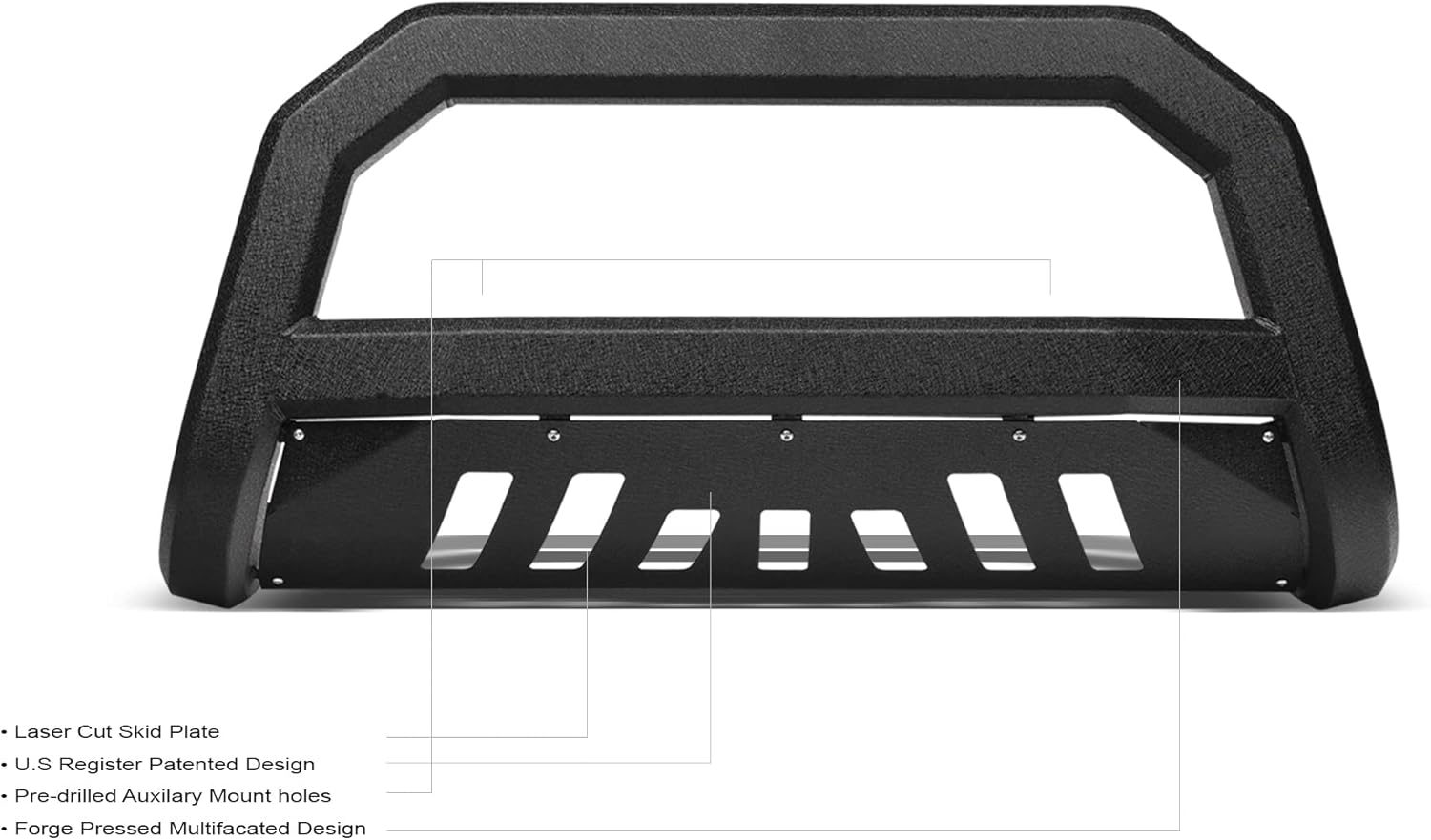 Armordillo 8714942 AR Series Bull Bar - Textured Black Fits 2001-2004 Nissan Frontier / 2002-2004 Xterra