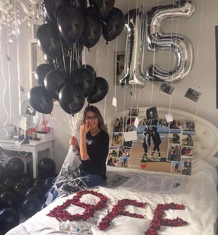 Image of Silver Number 15 Balloon 40 inch, 15 Number Balloons, 15th Silver Birthday Decorations, 15 Year Old Silver Party Supplies