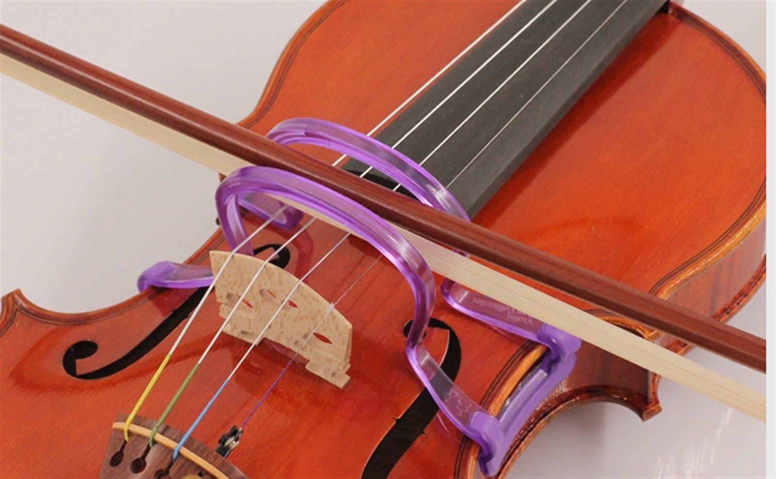 Piezas Repuesto Violín Pinza Para Arco De Violín Pinza Para Arco De Caracol Para Principiantes Corrector De Entrenamiento De Forma De Mano(Purple-B)