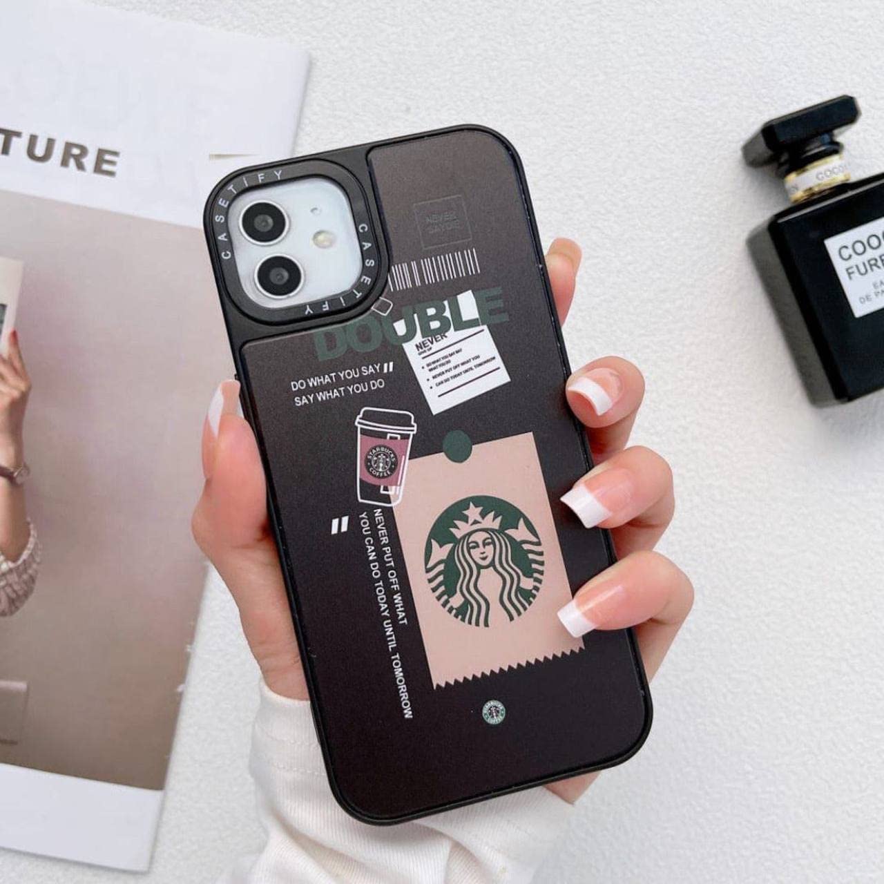 Speeqo Back Case Compatible With Iphone 11 Starbuck Print Design Soft Polycarbonate Back Cover (Double),Black (B0C6R8FGHM) Amazon Price History, Amazon Price Tracker