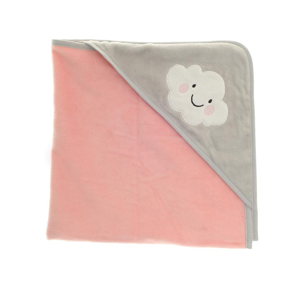 Ziggle Hooded Baby Bath Towel Swim Beach Blanket (Rosie Cloud)