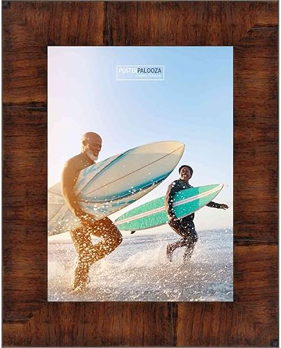 Miniatura 4 de Poster Palooza Marco completo de madera de nogal contemporáneo de 24 x 36 pulgadas con acrílico UV respaldo de tablero de espuma y herrajes