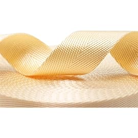 Devobunch 1 Inch Nylon Webbing Strap, Heavy Duty Nylon 10|25 Yard Webbing Roll, Durable Strapping for Indoor or Outdoor Gear, DIY Crafting, Repairing, 15 Vibrant Colors (Beige, 10 Yard)