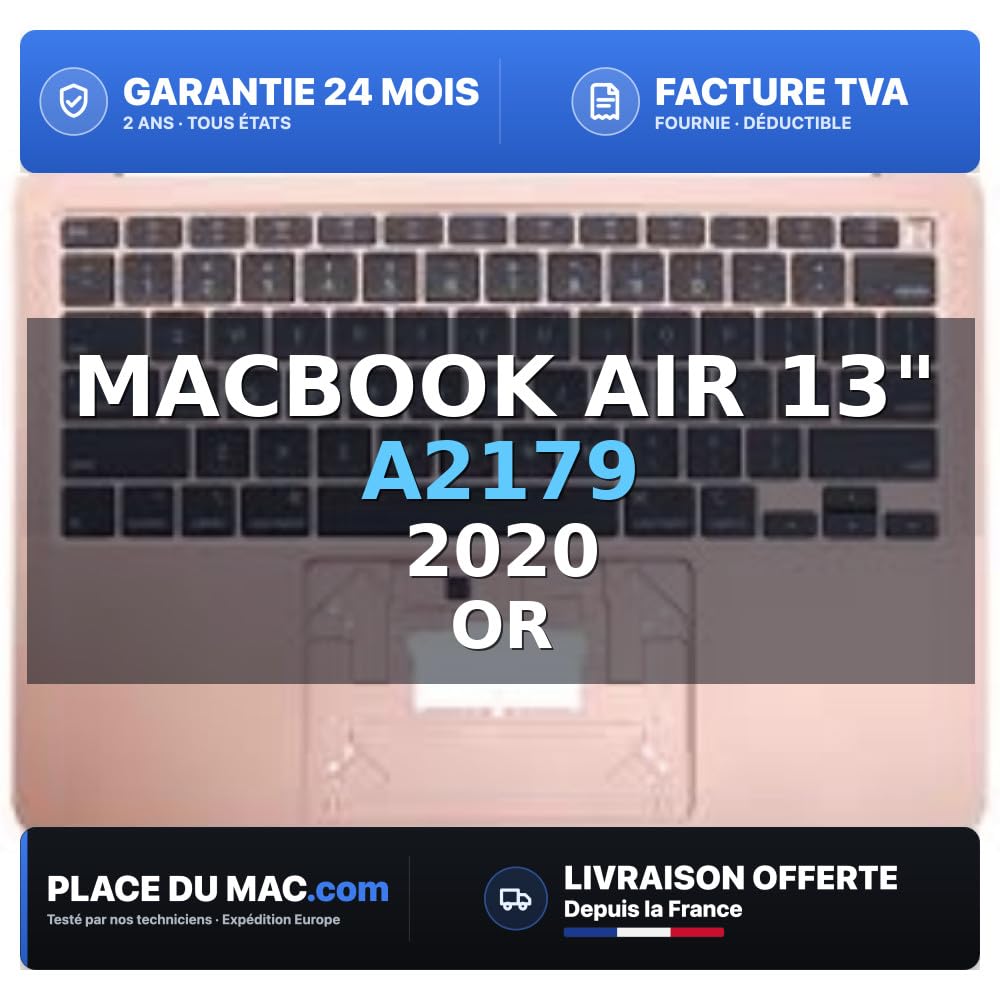 reboot - Cover Superior Tastiera US (A2179) Oro Compatibile con Mac Book Air 13 E2020 Grado B Compatibile per Apple - Grado B