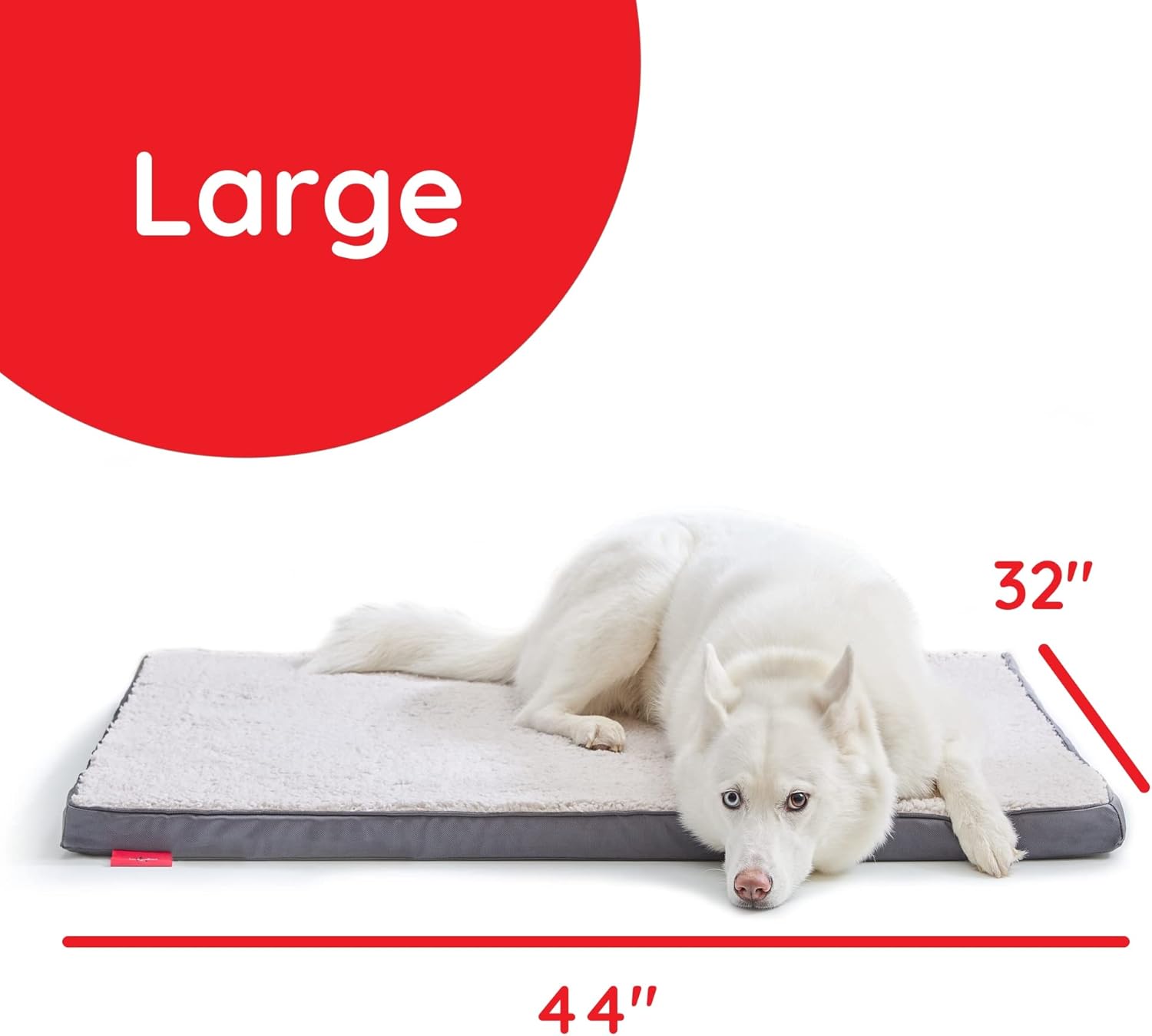 review Brindle Dog Bed - Orthopedic Pet Bed - Dog Crate Bed with Machine Washable Cover - 2