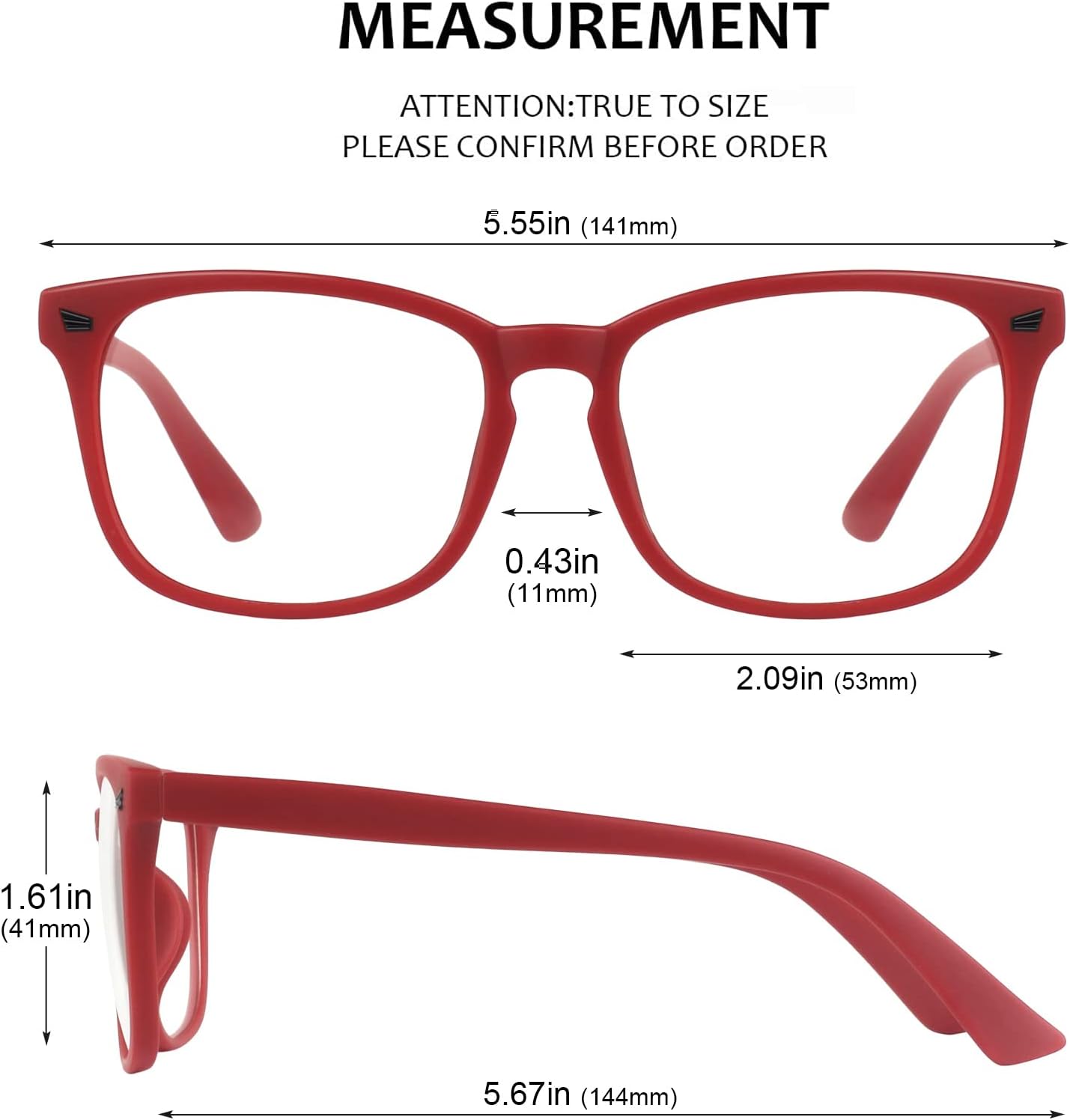 GQUEEN Fashion Glasses Non Prescription Fake Glasses for Women Men Clear Lens Square, 201582