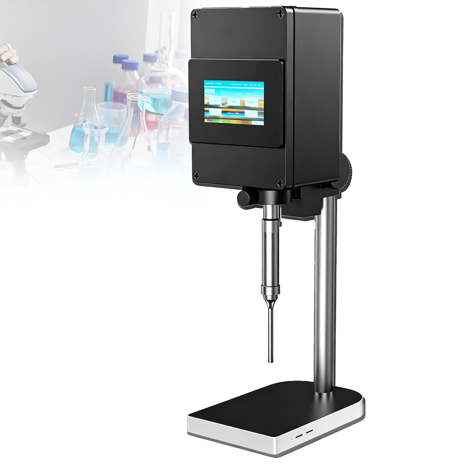 COYEUX Mezclador De Laboratorio Homogeneizador Ultrasónico De 20 Khz, Mezclador Disruptor Celular Sonicador con Sonda, Temporizador Ajustable De 99 Minutos, Altura del Soporte Ajustable para Un