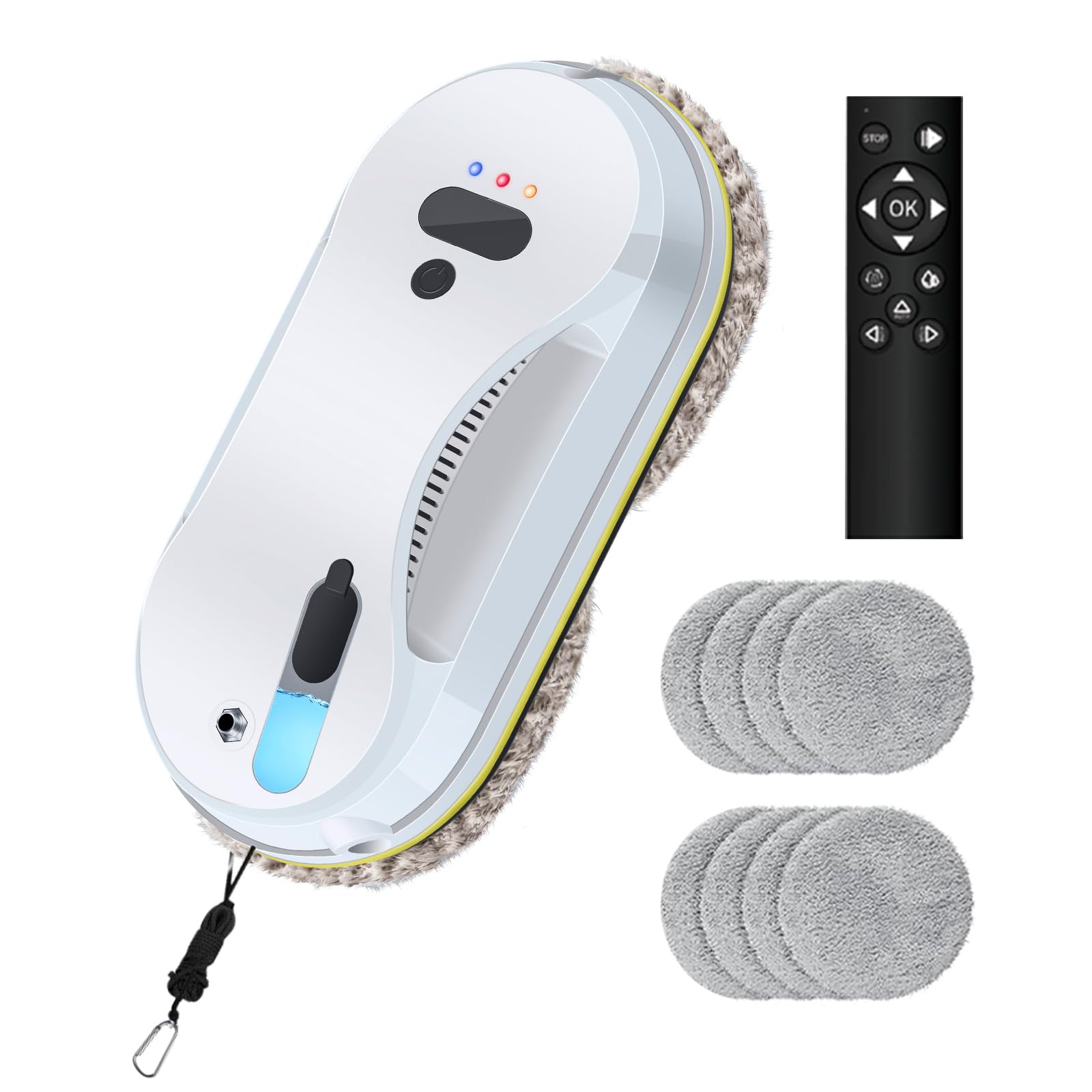 Window Cleaner Robot with Water Spray Window Cleaning Robot Window Cleaner with Automatic Water Spray Glass Cleaning Robot 5600Pa Sunction Power for Windows/Tiles/Class Door (White)
