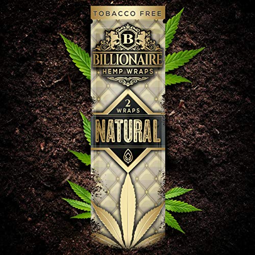 Billionaire Hemp Wraps! Organic Wraps, Tobacco Free! - (Natural, 25 Packs) - Image 5