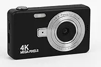 Câmera Digital 4K 48MP. HD Portátil com Zoom 16x e Tela 2.4' | Foco Automático, Anti-Vibração e Flash Integrado | Câmera Compacta para Fotos, Vídeos, Vlogs e Viagens