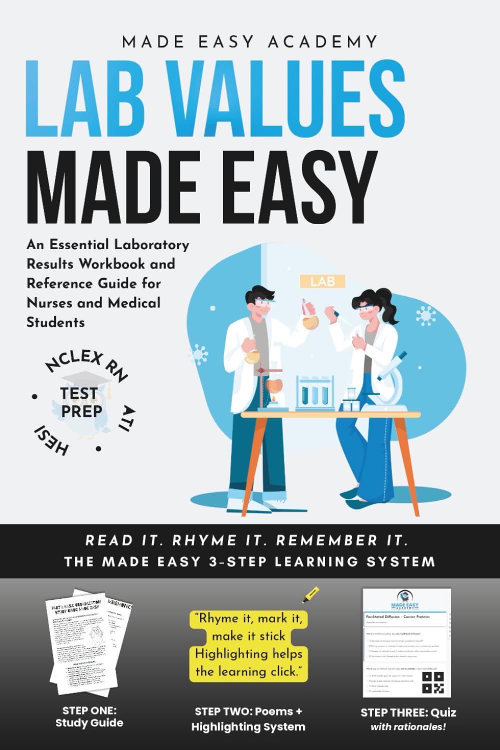 Lab Values Made Easy: An Essential Laboratory Results Workbook and Reference Guide for Nurses and Medical Students | NCLEX ATI HESI Test Prep (Made Easy Academy Series)