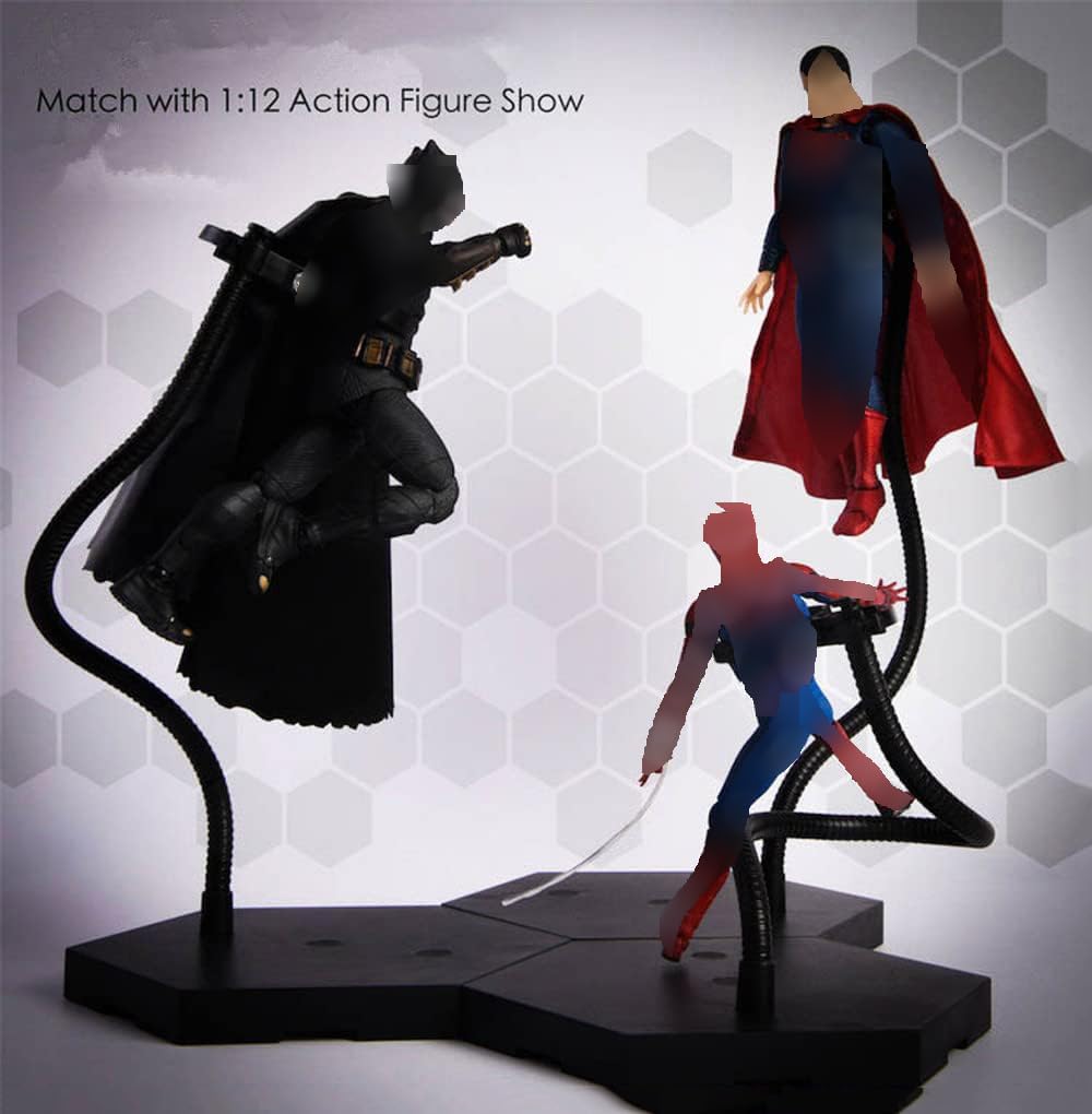 Fremego Action Figure Stand,Universal Bracket Snake Bone Bracket Posable Stand for 1/12 1/6 1/9 Male/Female Soldier Action Figure (Universal Stand for 1/12 1/6 1/9 Figure)