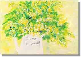 絵画　油絵　原画　一点物　花　ミモザ　イエロー　アート　インテリア　SM 絵画 油絵 原画 一点物 花 ミモザ イエロー アート インテリア
