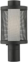 Vista 7 de Livex Lighting 20686-14 - Luz de poste negra con textura de 1 luz