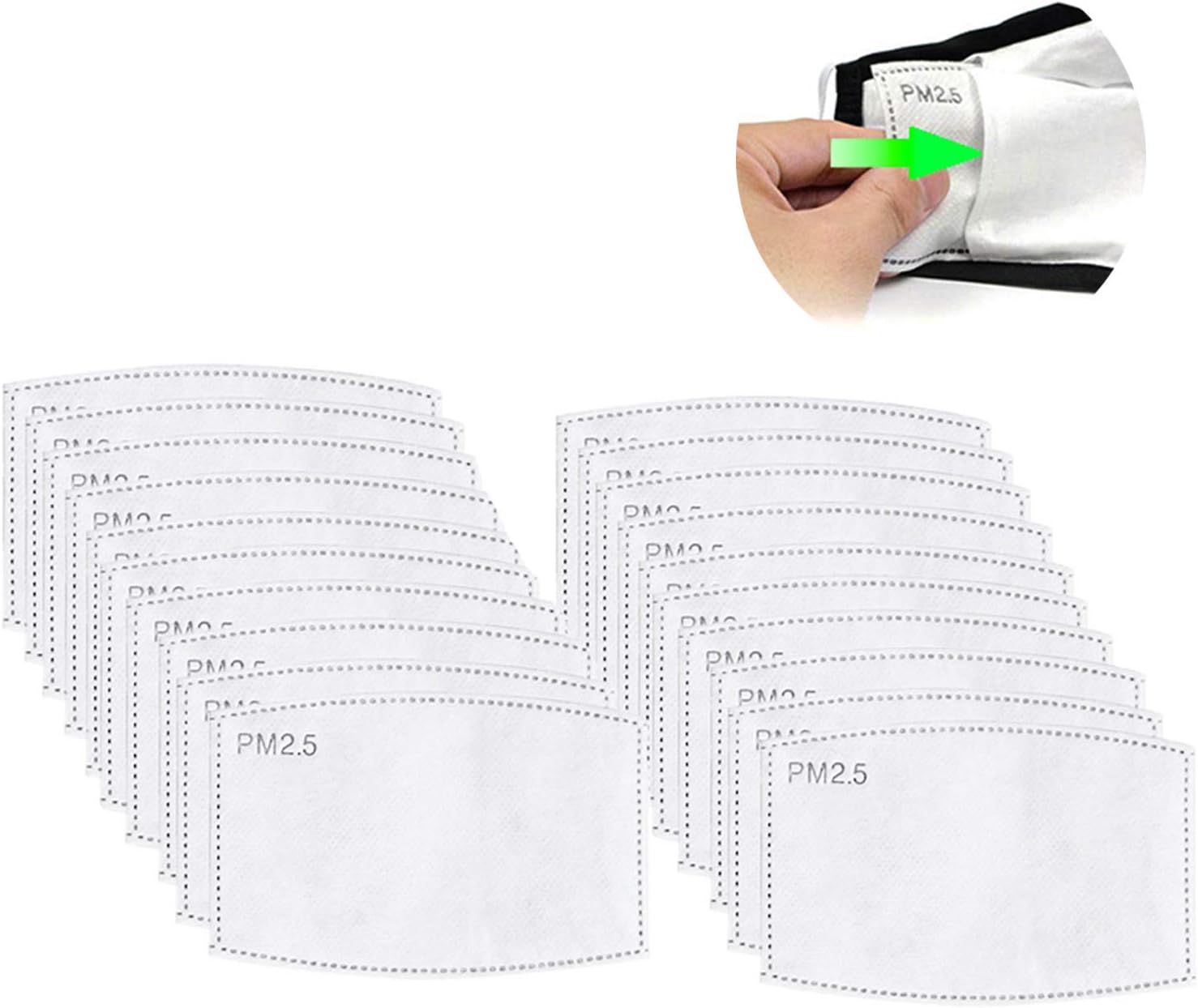 Activated Carbon Filters 5 Layers Replaceable Filters Paper (100 PCS)