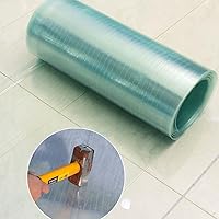 Vista 2 de IMPREC Hoja de techo transparente, ignífuga de policarbonato de 0.039 pulgadas, rollo de plástico, protección contra la lluvia y la nieve para techo