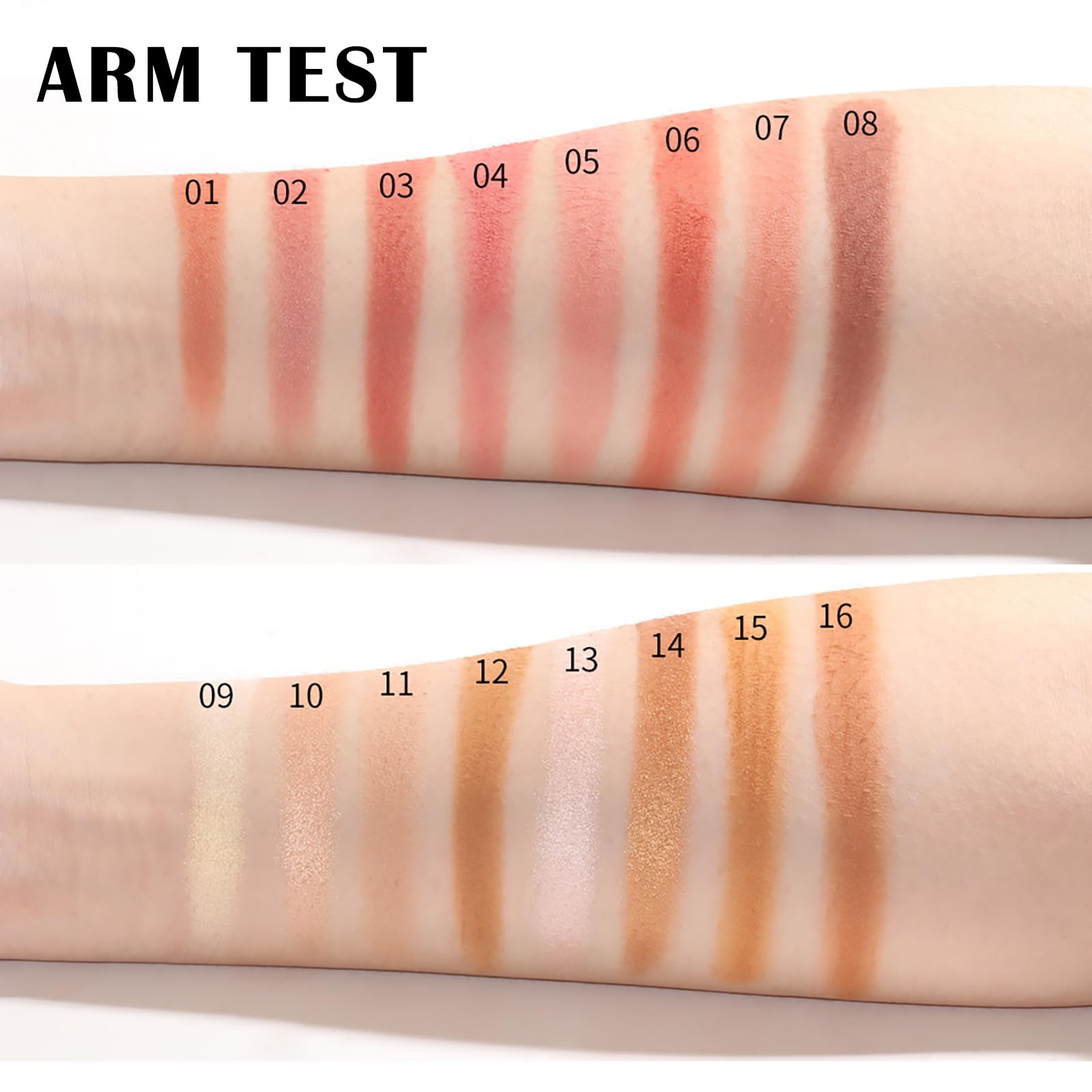 Prreal 16 Colors wielofunkcyjna paleta do konturowania i rozświetlania i różu | 3 w 1 paleta cieni do powiek z konturowym różem i bronzerem, naturalne cienie do powiek i smug