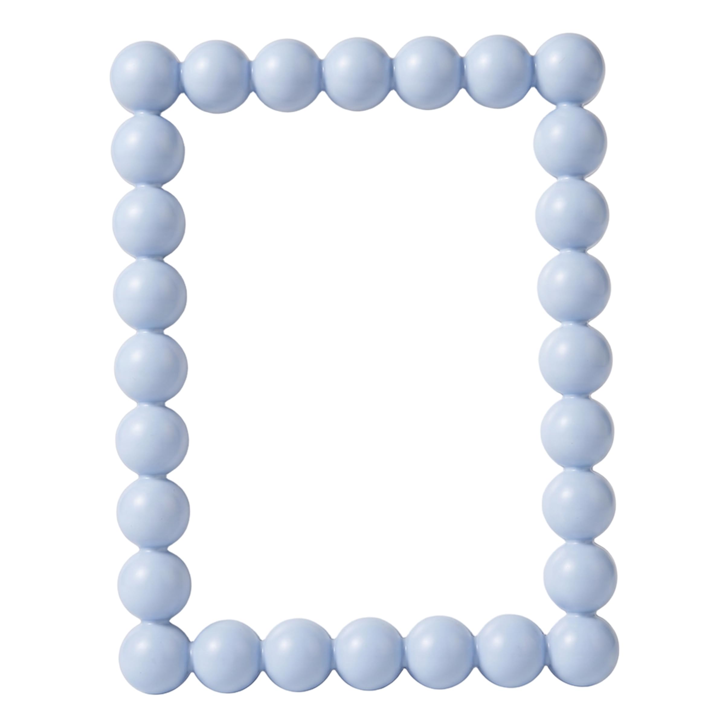 Xoeryoy Cute Picture Frames, Funky Picture Frames With Unique Beaded Border Design, Desk & Wall Mountable, Fits 4x6 Inch Photos - Blue