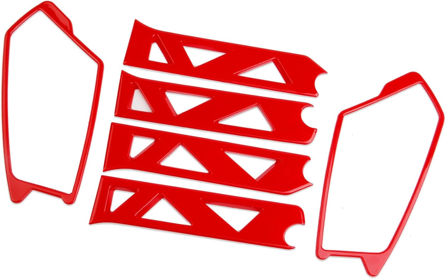 Side Rearview Mirror Guard Cover Molding Trim for Polaris Slingshot 2015-2025 (Mirror Frame+Handle(red))