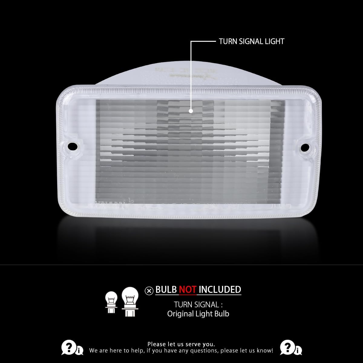 Autozensation Compatible with Jeep Wrangler 1997-2006, Chrome Housing Clear Lens Bumper Lights, L+R Pair Assembly