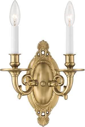 Crystorama Milford 9.5'' Aged Brass Sconce