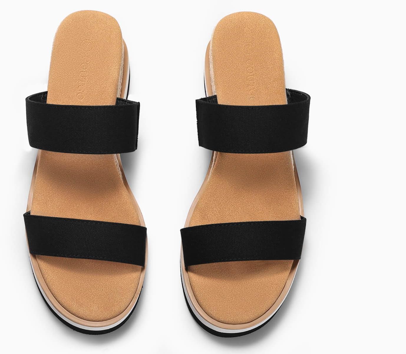 Coutgo Womens Platform Sandals Espadrille Wedge Heels Comfortable Slip on Slides Open Toe Summer Beach Shoes - Image 6