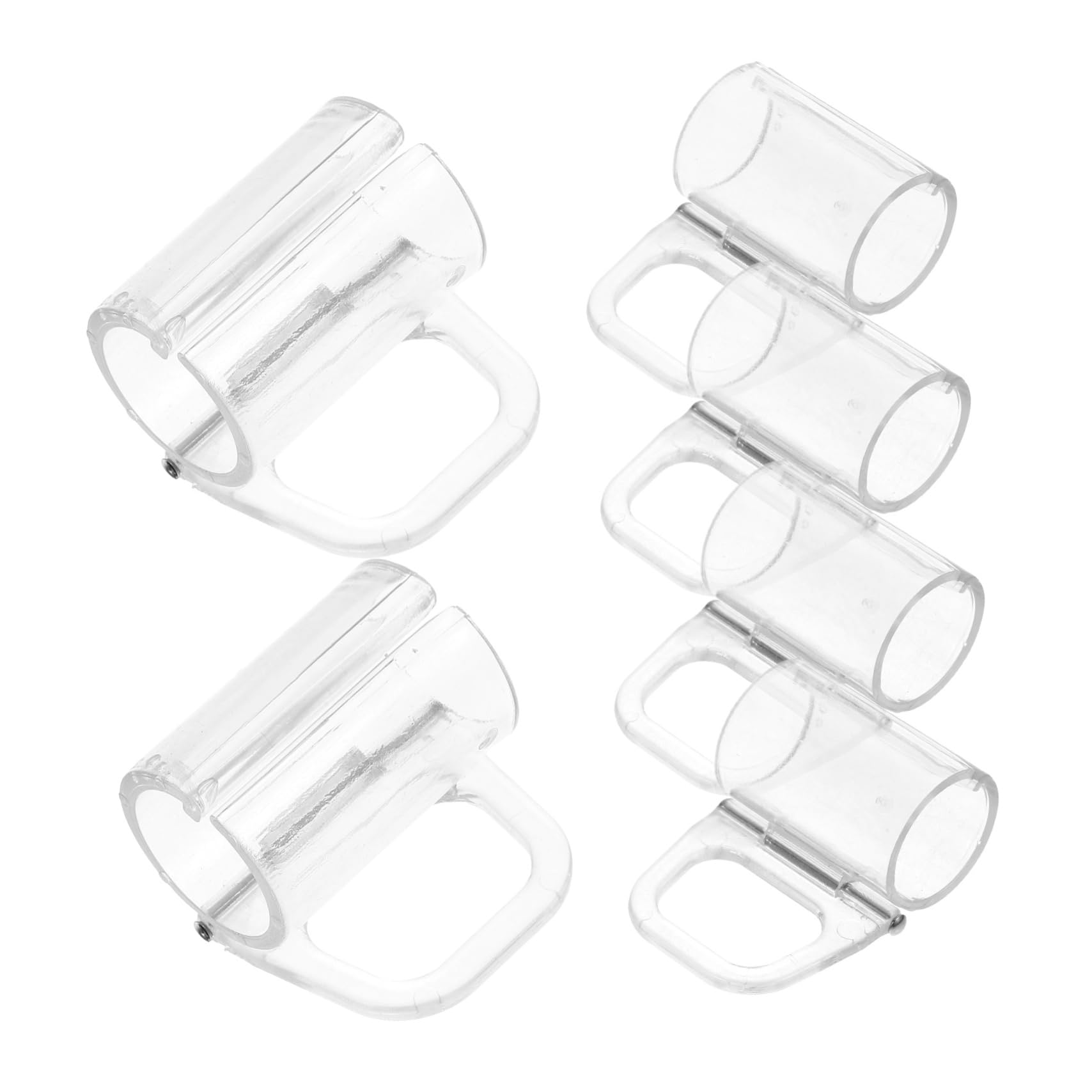 TOPBATHY 30 Stück Transparente Vorhang Clips Mit Griff Volant Befestigungsclips Volant Halteklammern Dekorative Gardinen Clips Rollo Griffe Transparente Gardinen Griffe Für Rollos