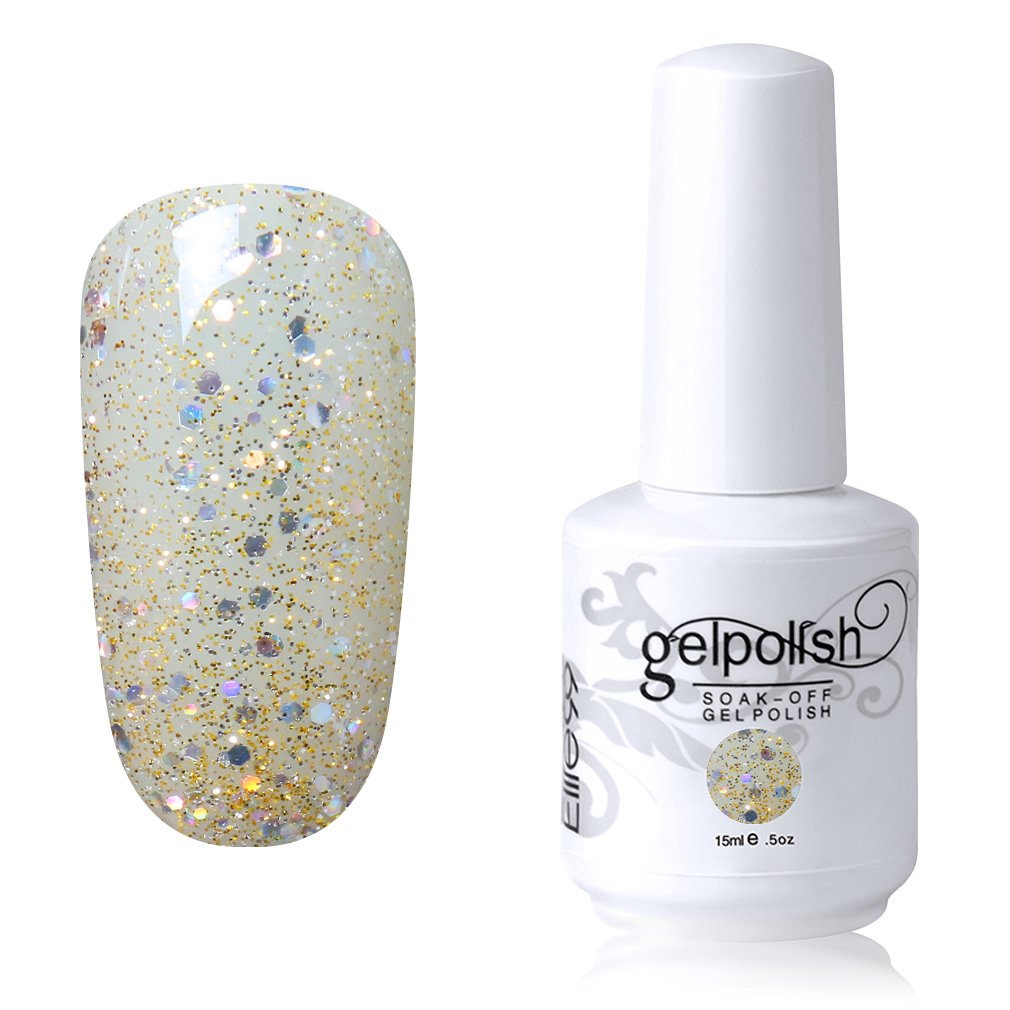 Elite99 Soak-off Gel Polish Lacquer Nail Art UV LED Manicure Varnish 15ml Glitter Charlock 1401