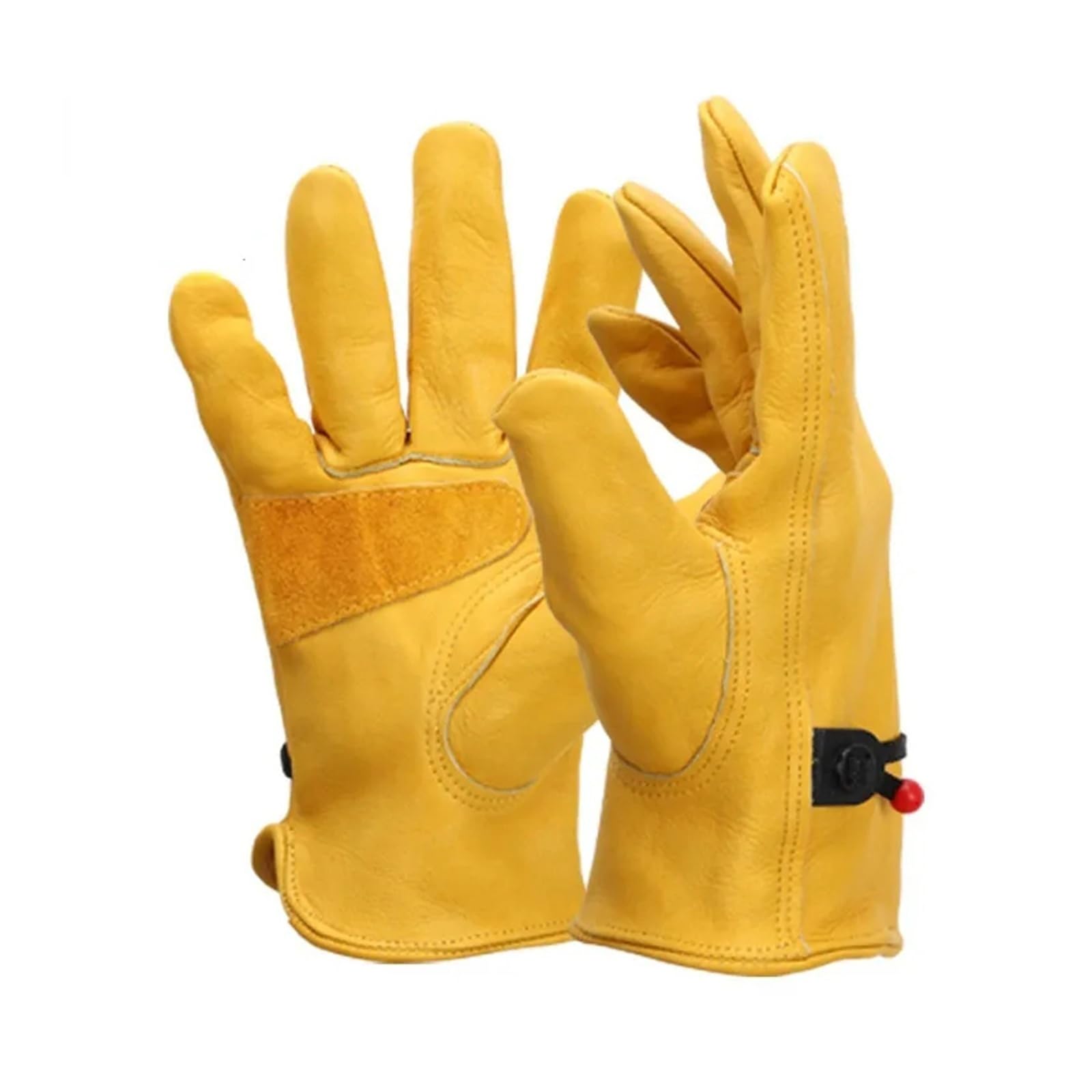 LNHHG Welding Clothes, Cowhide Gloves Welding Heat Shield Soft Sensitive Finger Guards Labor Protection for Handling(M)