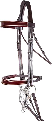 Joseph Sterling Kiesner Comfort Show Bridle para caballos | Diseñada por Professional Trainer | Corona Comfort Plus para facilidad | Bandas y