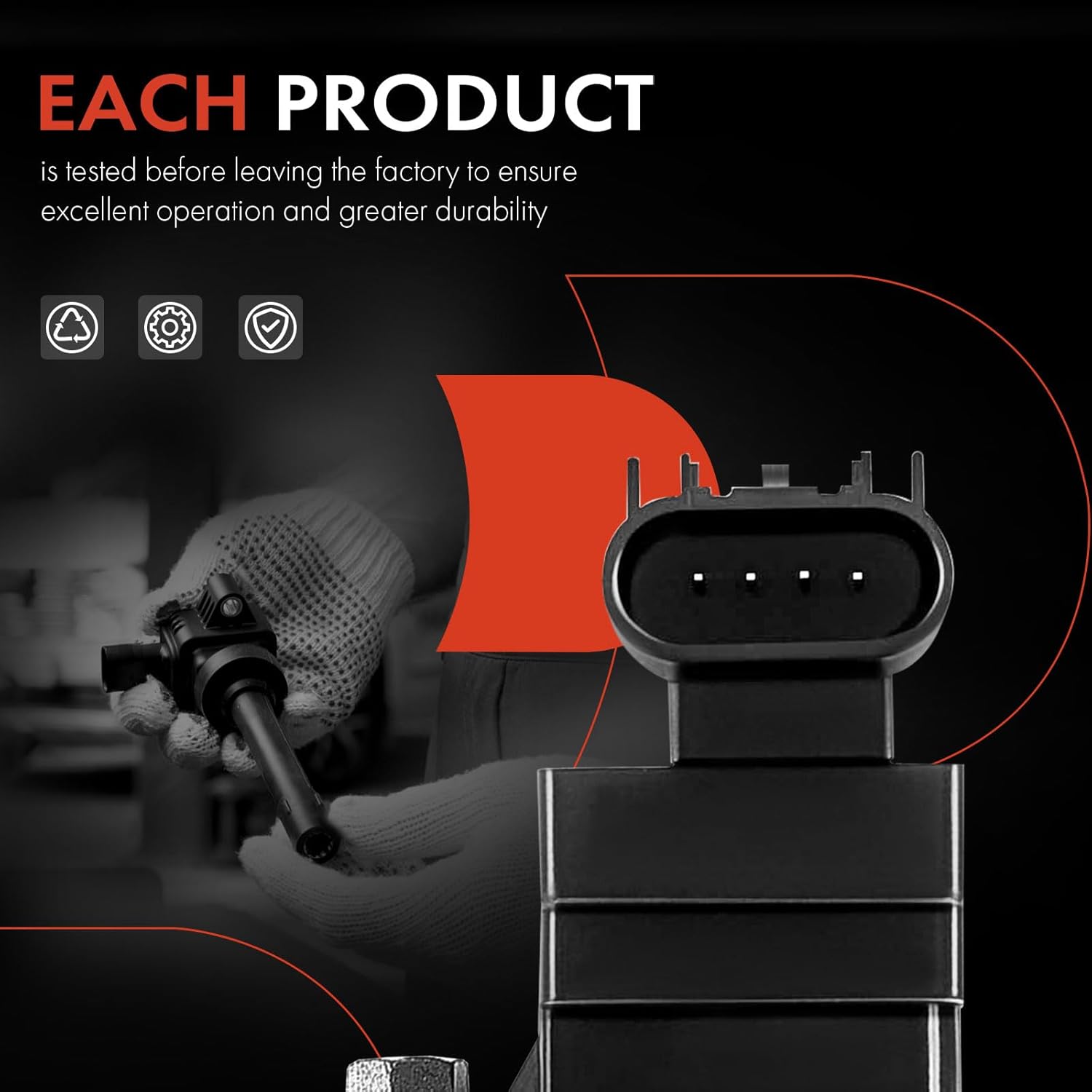 A-Premium Ignition Coil Pack Set of 6 Compatible with Buick, Chevrolet, Pontiac, Saturn - 2.0L 2.4L Engine - Equinox 2011-2017, LaCrosse 2010-2016, Malibu 2007-2017, G5 2007-2010, G6 2006-2010