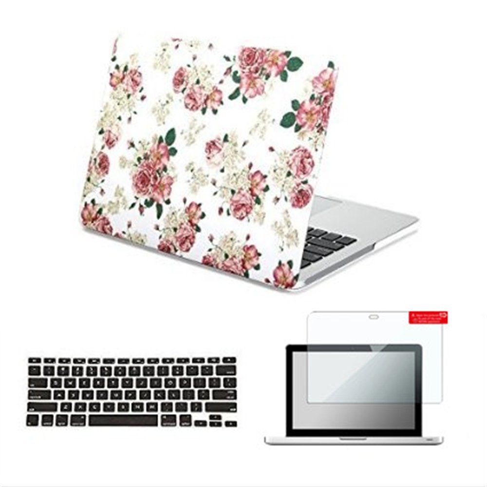 Se7enline Compatible with 13.6 MacBook Air Case M2 M3/M4 2022-2025 for Mac Air 13.6-inch A2681/A3113/A3240 Laptop Hard Shell Case with Keyboard Protective Cover & Trackpad Protector, Colorful Floret — view 102