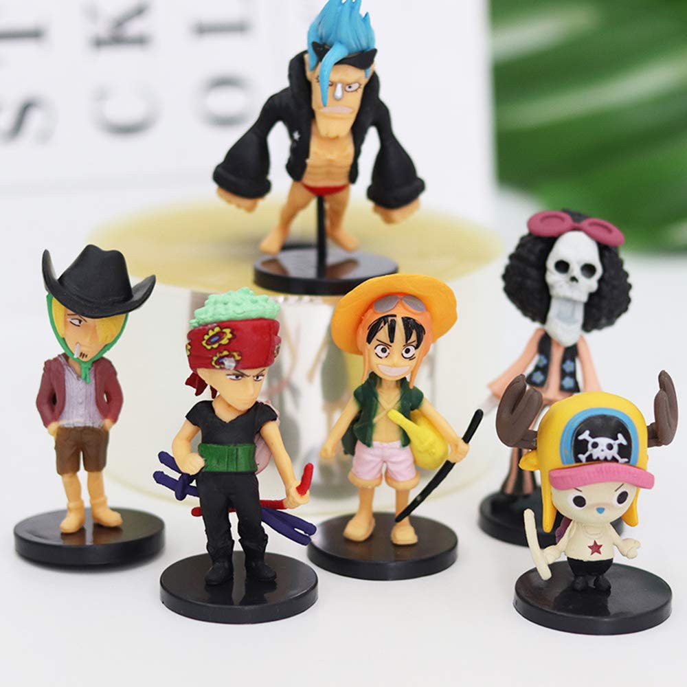 Lveud 6pcs One Piece Game Anime Theme Party Cake Topper Children S Mini Toy Cake Topper Dessert Table Decoration Birthday Party Supplies Amazon In Home Kitchen