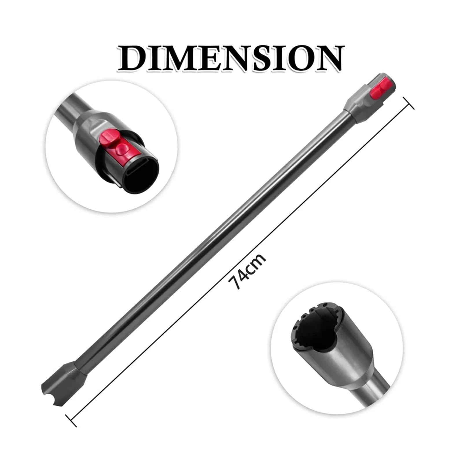 Replacement rod tube, Asta di prolunga, compatibile con aspirapolvere senza fili Dyson V10 Digital Slim/V12 Detect Slim, barra tubolare dritta a sgancio rapido-B,Suitable for home offices