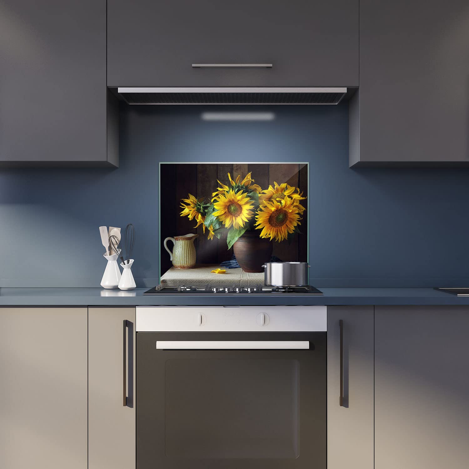 Piastra di Copertura Piano Cottura 80x52 Nero Mattone - Protezione Top