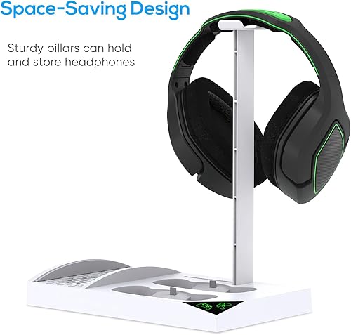 Vista 6 de Cooling Fan with Charging Stand for Xbox Series S Console and Controller, Dual Charger Dock Accessories with 2 x 1400mAh Rechargeable Battery and