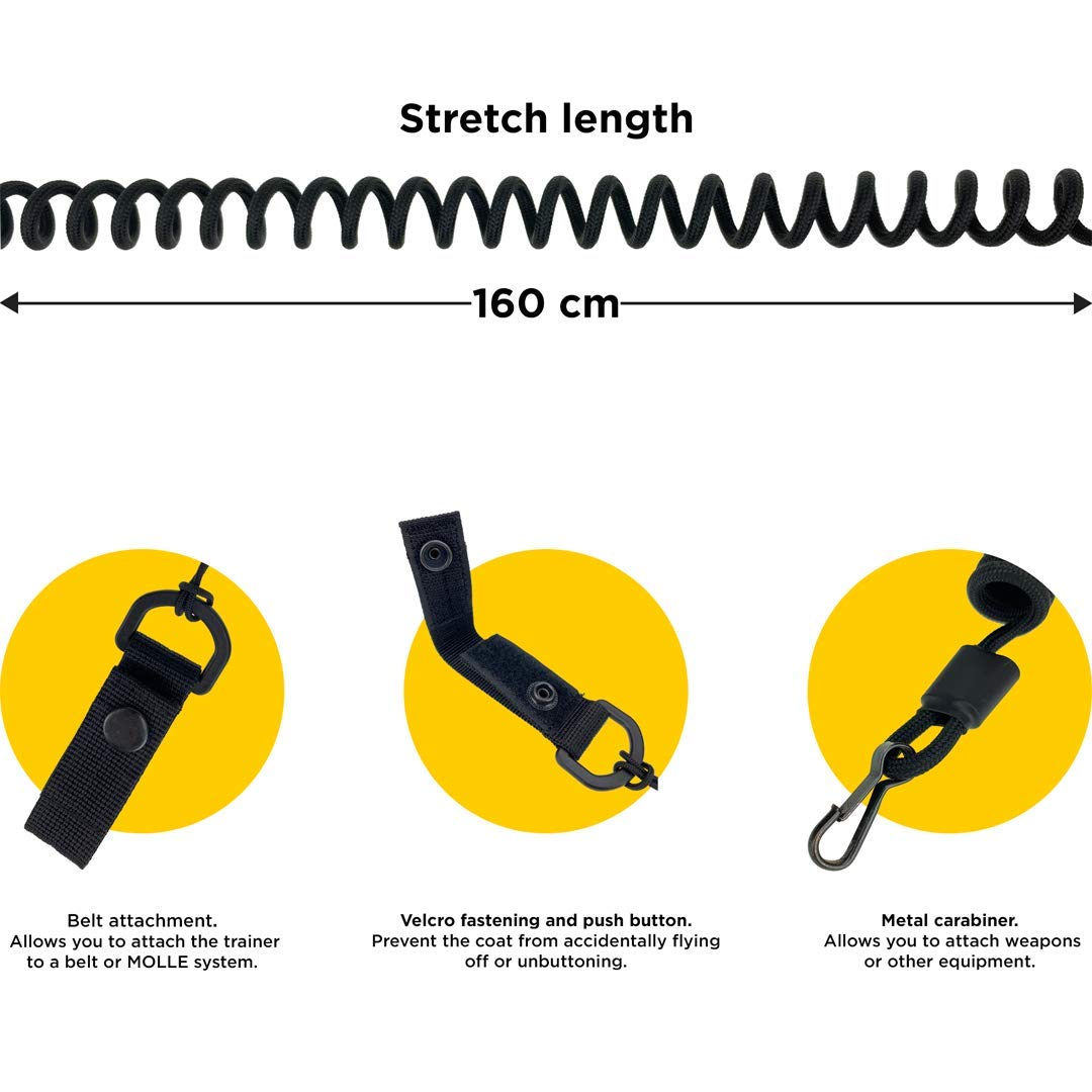 EdcX Paracord Nylon Tactical Lanyard, spiral cable, elastic key pendant made of Paracord, 4 types of fastening to choose from - Image 4