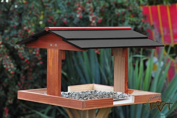 XL Vogelhaus mit Ständer,DACH SCHWARZ, dunkel/Vogelhaus,wetterfest IN