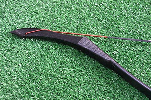 Zzuus Black Sheepskin Archery Recurve Bow Longbow Horsebow Cowboy Hunting Bow #TOP4