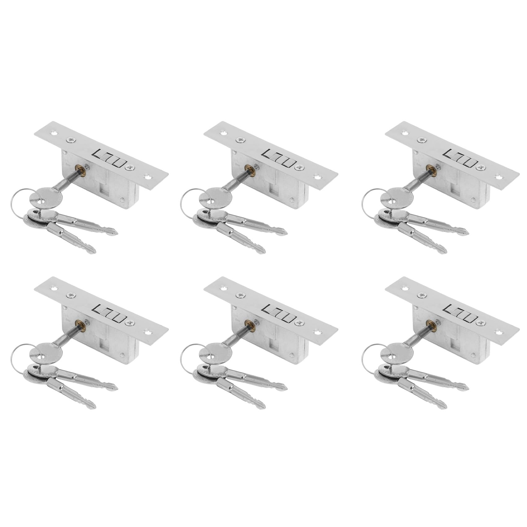 Jnchdghwa 6X /Door Lock, Sliding Door Hook Lock, Alloy Lock Body, Frame Glass Door, Sturdy, Door Hardware